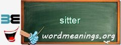 WordMeaning blackboard for sitter